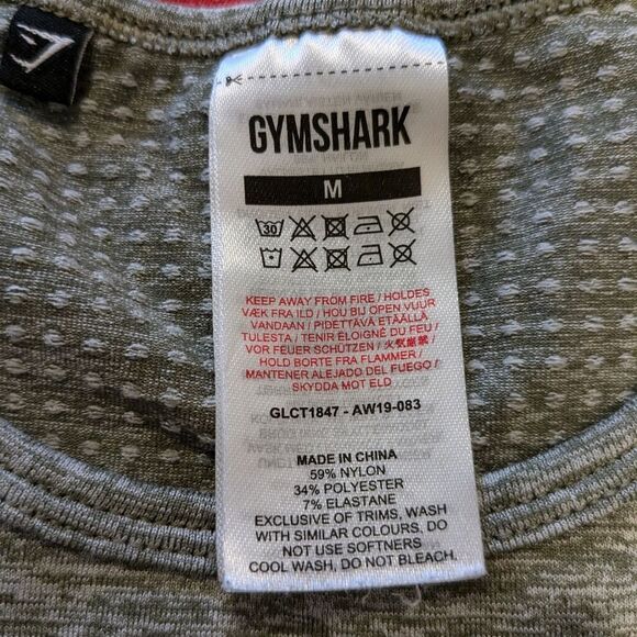 Gymshark Vital Seamless Olive Green Crop Top, Size M - Picture 4 of 4